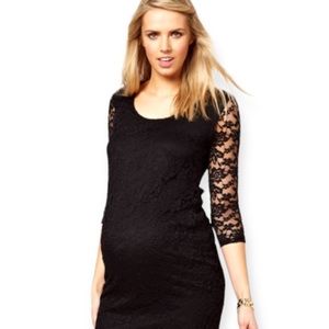 ASOS Maternity Black Lace Cocktail Dress size women’s US 8 / UK 12